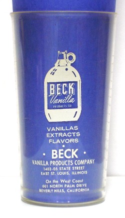 Beck Vanilla Products / plastic